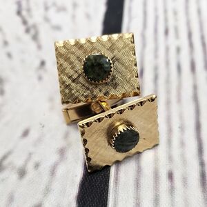 Vintage‎ Gold Rectangle Cuff Links